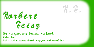 norbert heisz business card